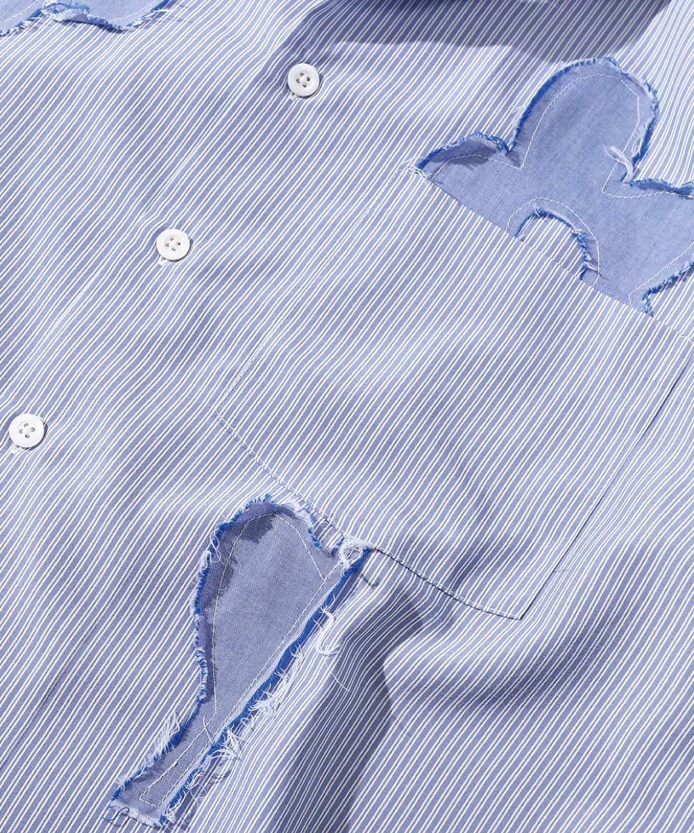 條紋開領襯衫 3S Flower Shirt
