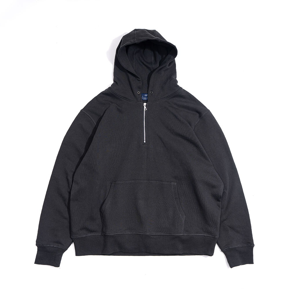 寬鬆短版連帽上衣 Half Zip Hoodie