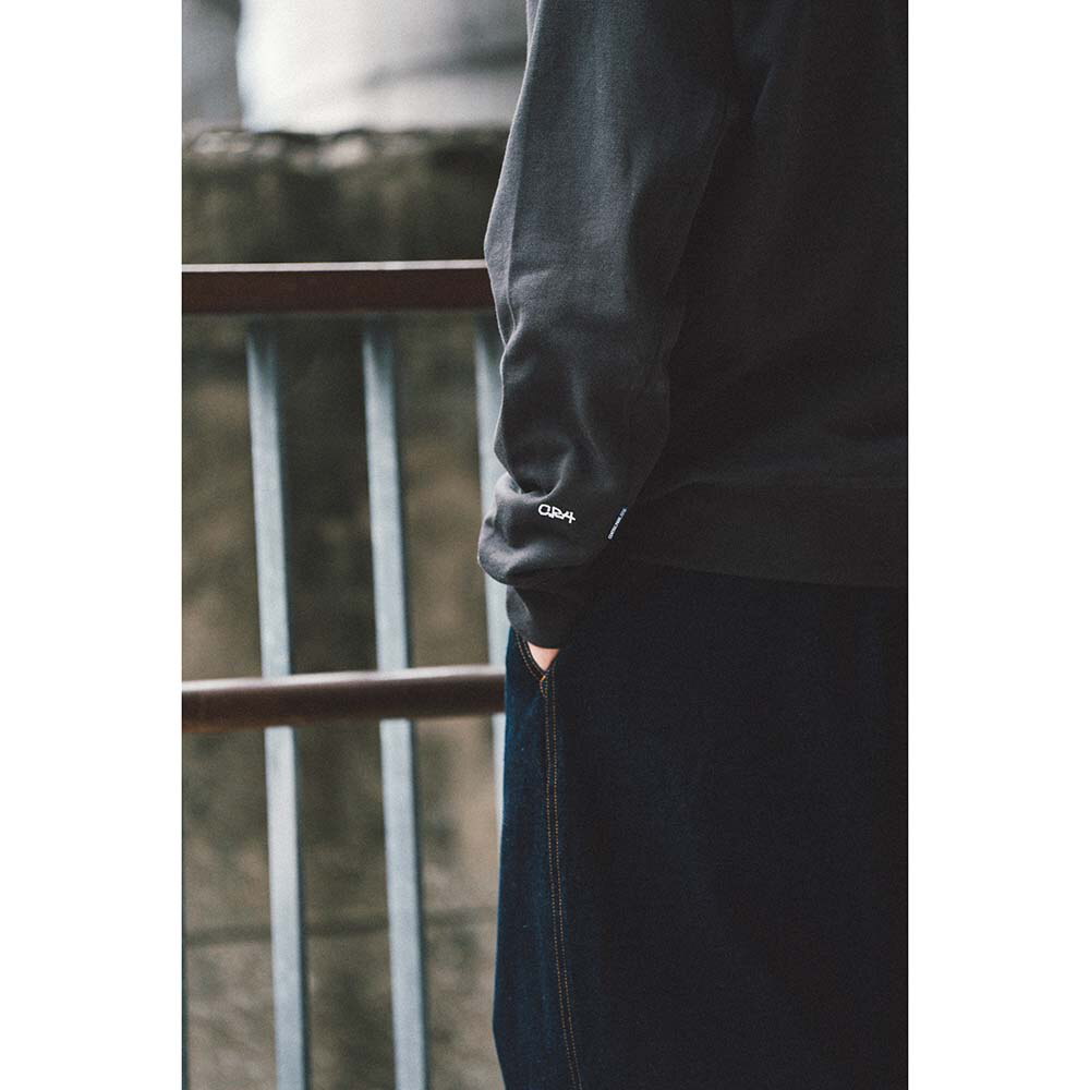 寬鬆短版連帽上衣 Half Zip Hoodie