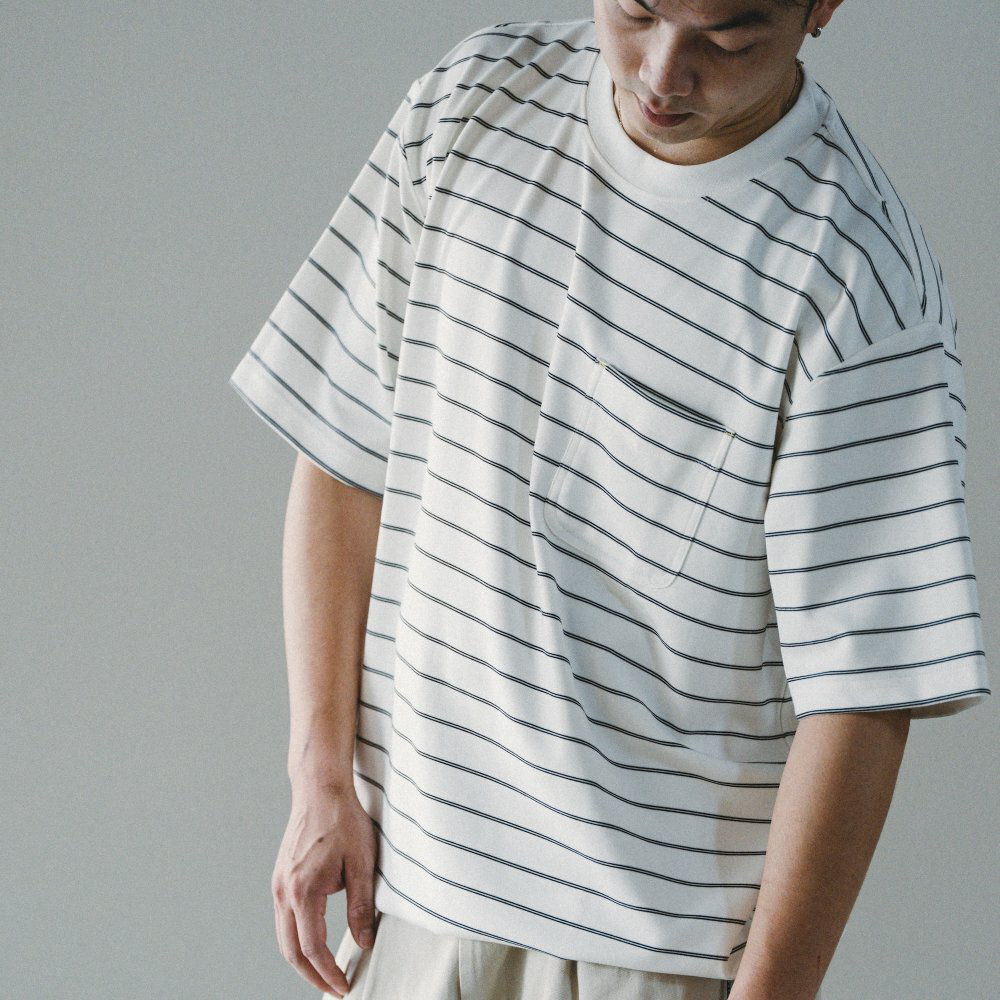 抽繩條紋短Tee Summer Stripe Tee