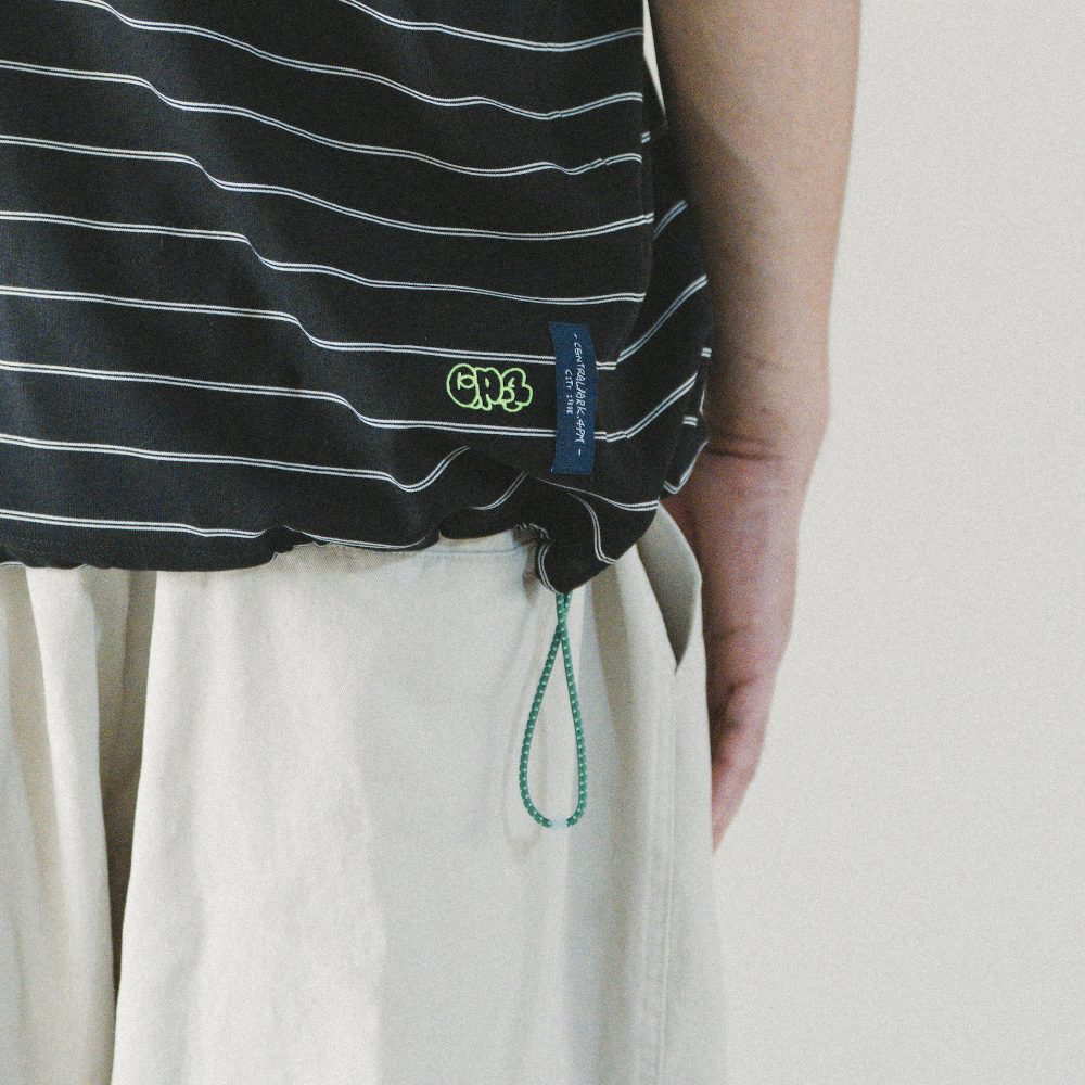 抽繩條紋短Tee Summer Stripe Tee
