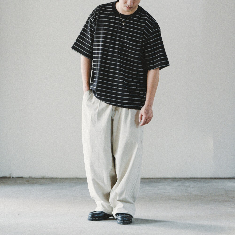 抽繩條紋短Tee Summer Stripe Tee