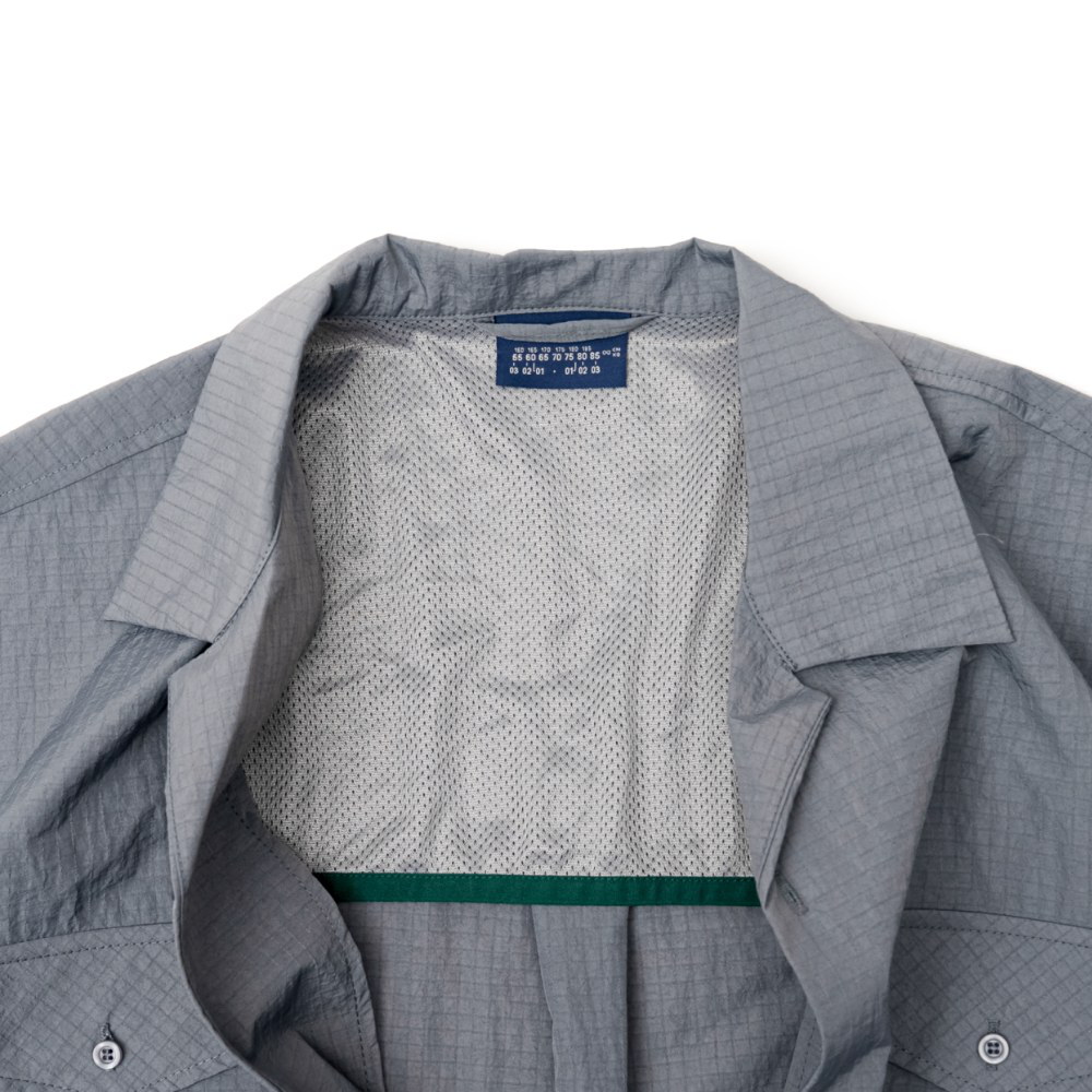 防潑水開領襯衫 Metallic Grid Shirt