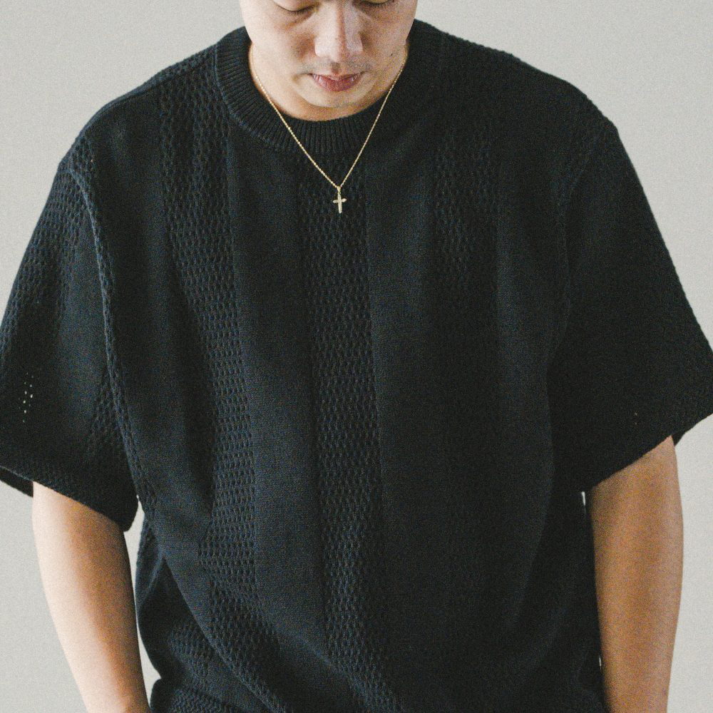 簍空針織上衣 Crew Neck Knit Tee'26