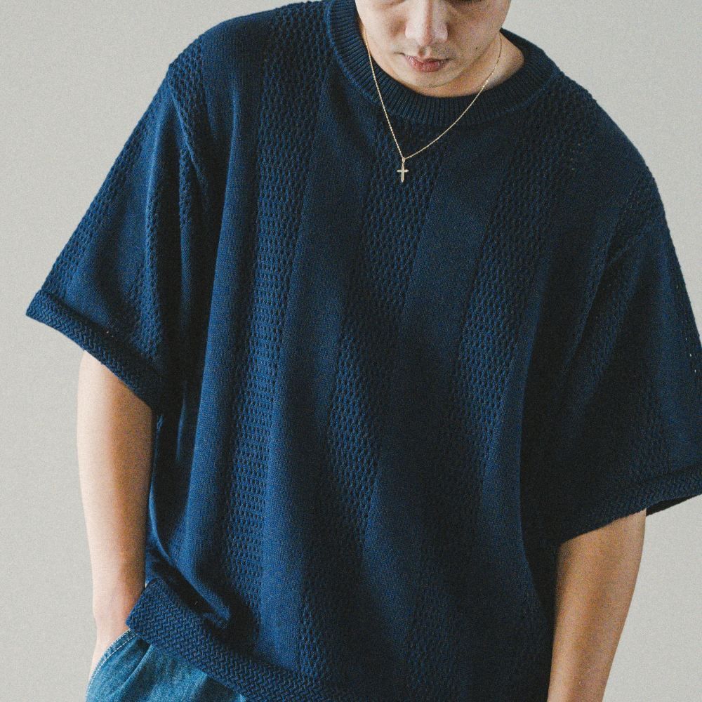 簍空針織上衣 Crew Neck Knit Tee'26