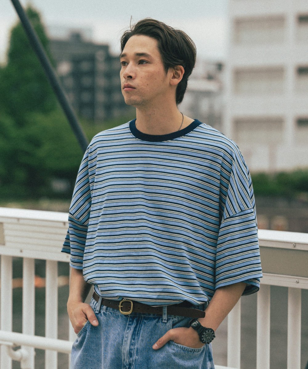 條紋短Tee Multi Striped Half Tee
