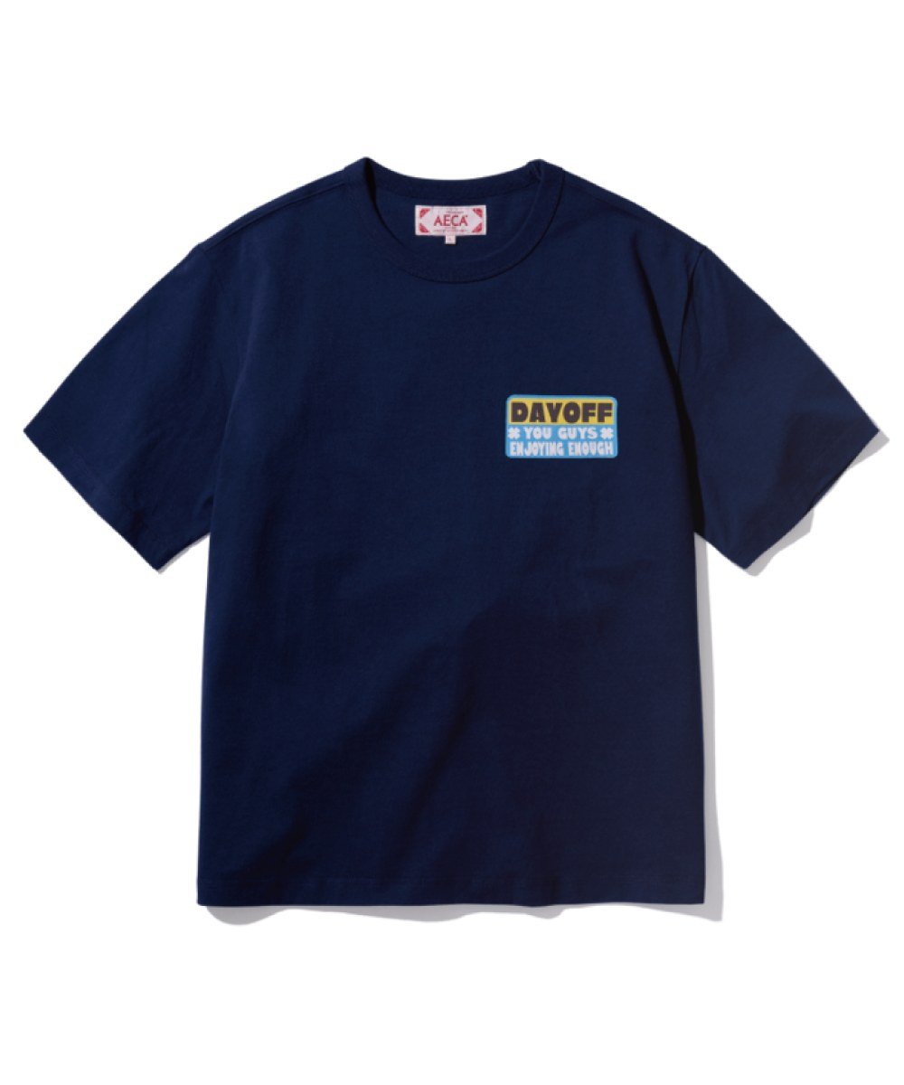 印花短TEE CAUTION HALF SLEEVE