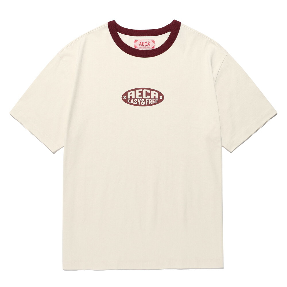 LOGO 短TEE OVAL EMBLEM GRAPHIC RINGER HALF SLEEVE TEE