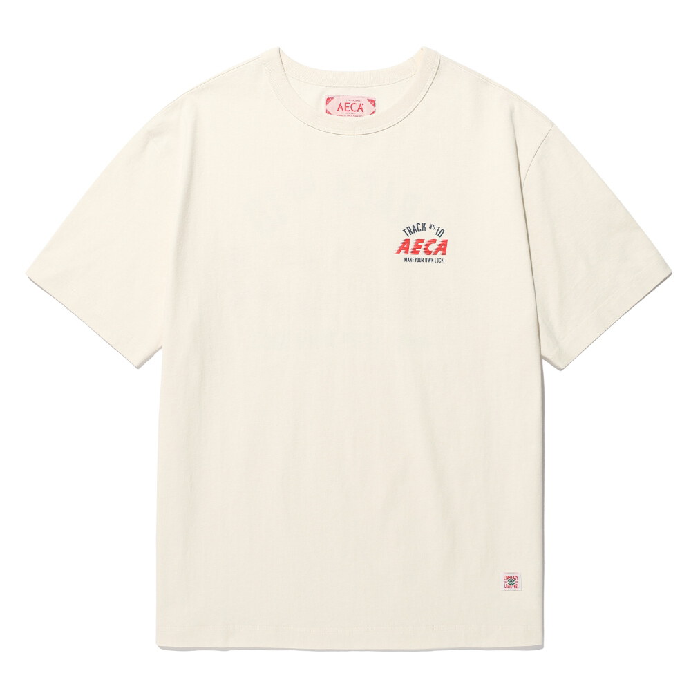 水洗印花短TEE TRACK NO.10 AECA HALF SLEEVE TEE