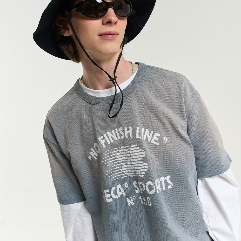 水洗印花短TEE NO FINISH LINE WASHED HALF SLEEVE TEE