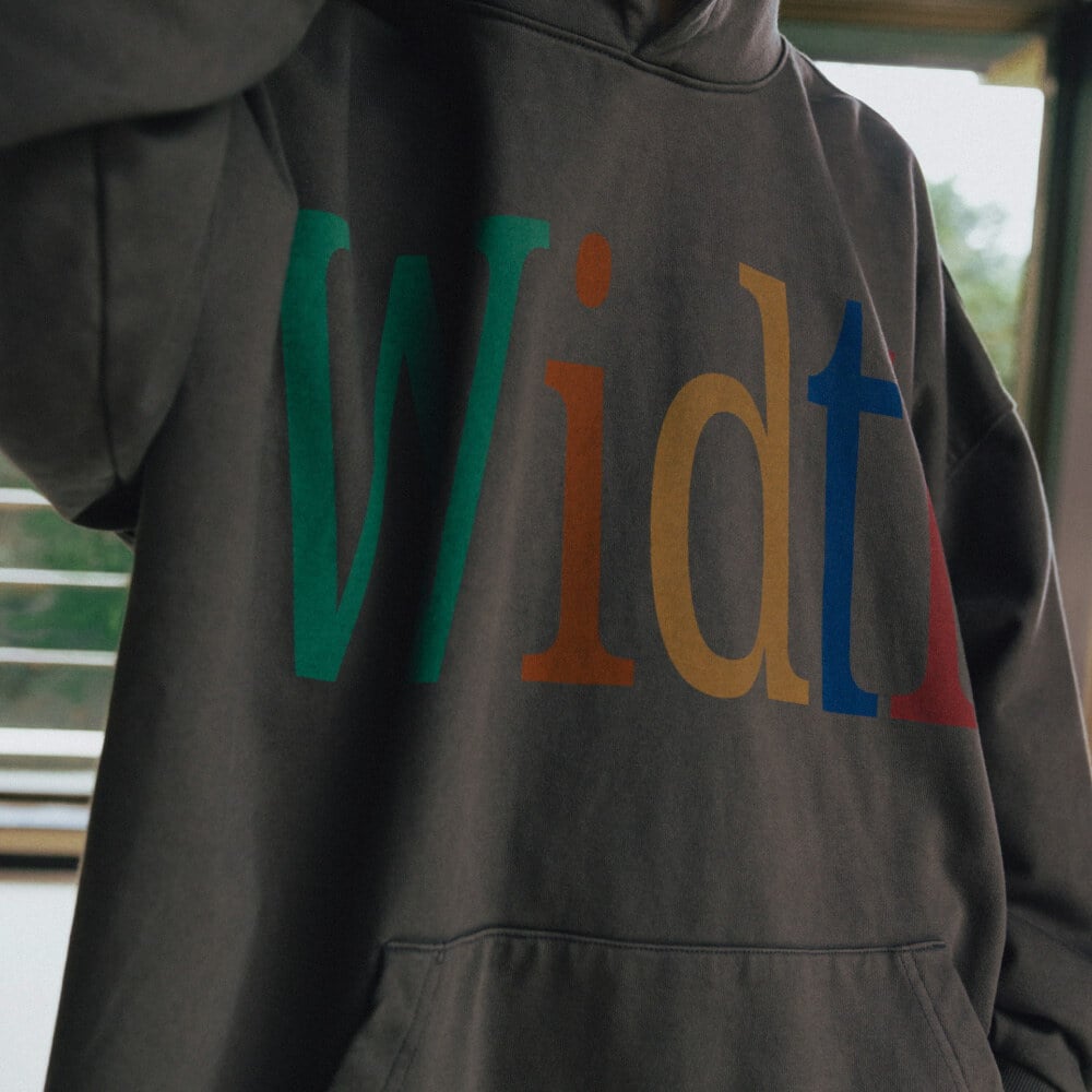 連帽上衣 Width Print Hoodie