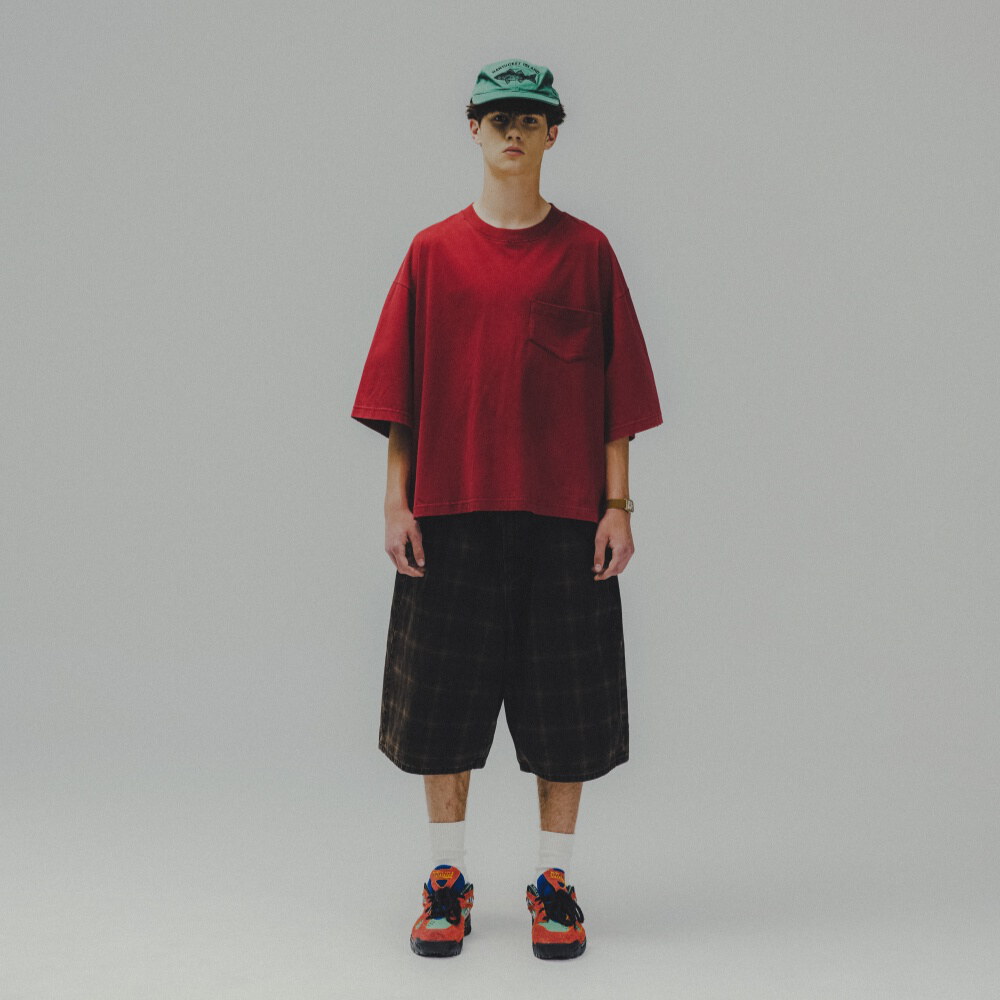 水洗口袋Tee Washed Wide Pocket Crop Tee