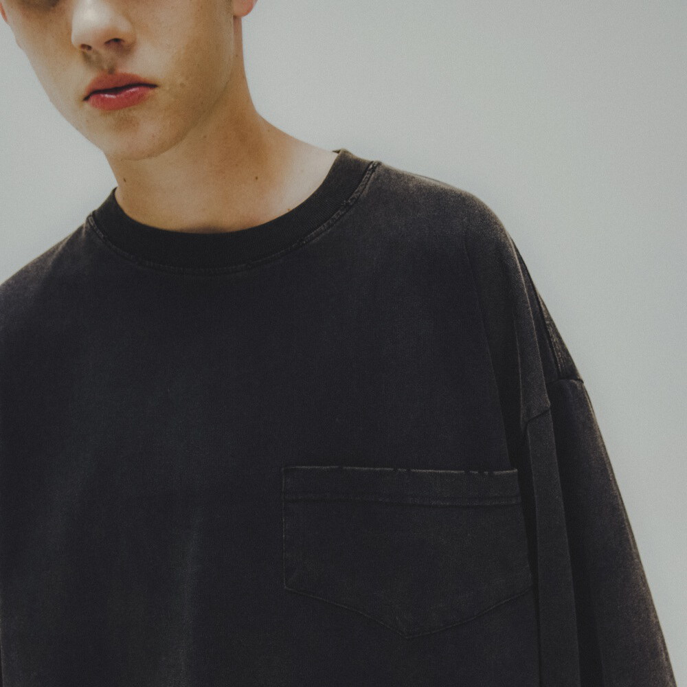 水洗口袋Tee Washed Wide Pocket Crop Tee