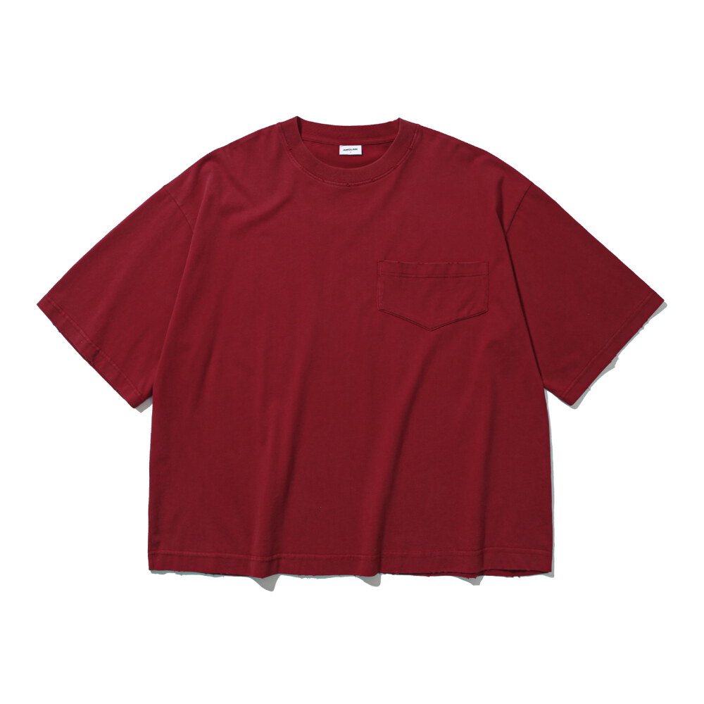 水洗口袋Tee Washed Wide Pocket Crop Tee