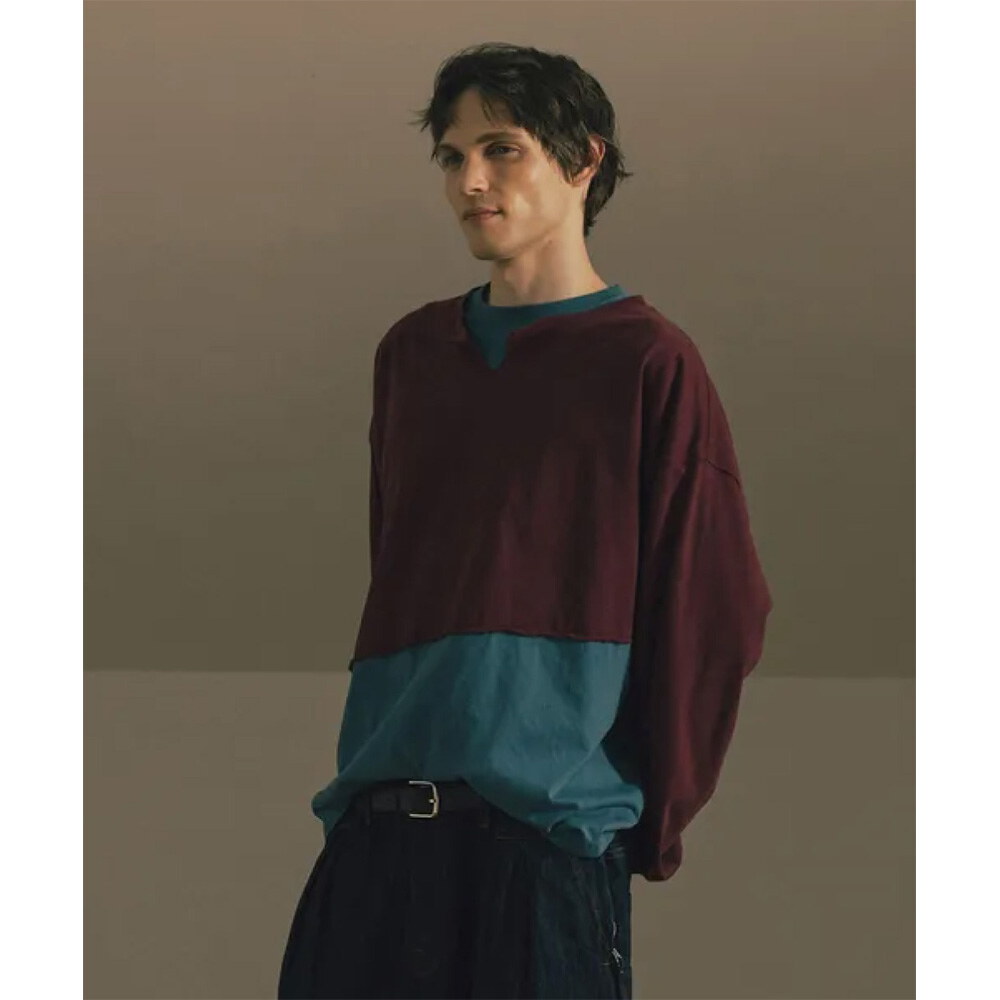 剪裁層次長袖上衣 Cut-Off Layered Long Sleeve