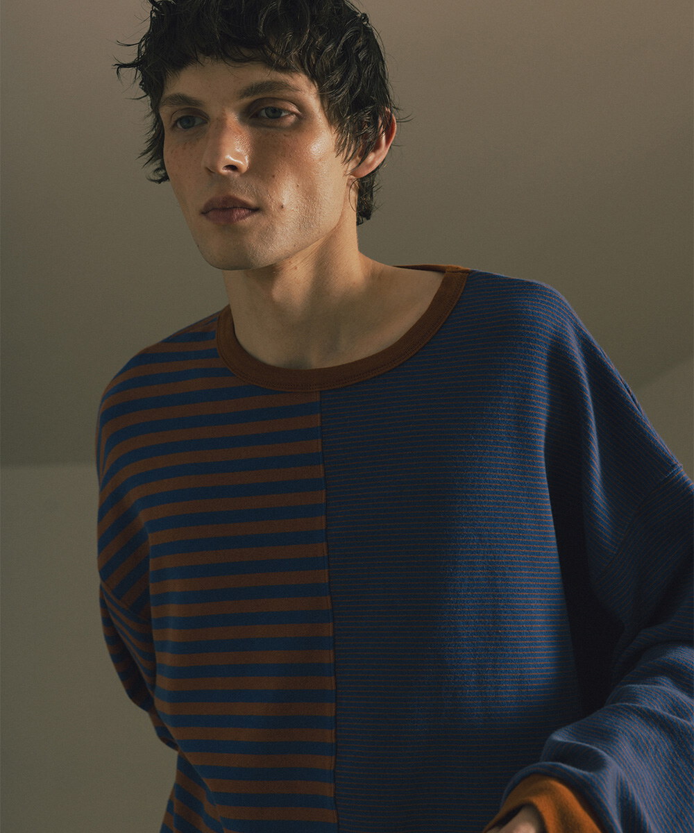 拼接條紋上衣 Mixed Stripe Long Sleeve