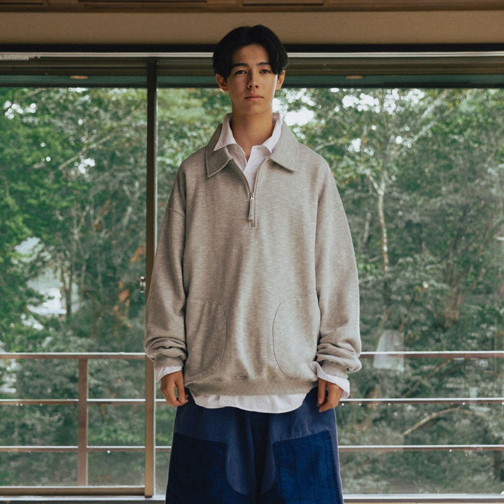 雙口袋大學TEE Boxing Pocket Collar Sweat Shirt