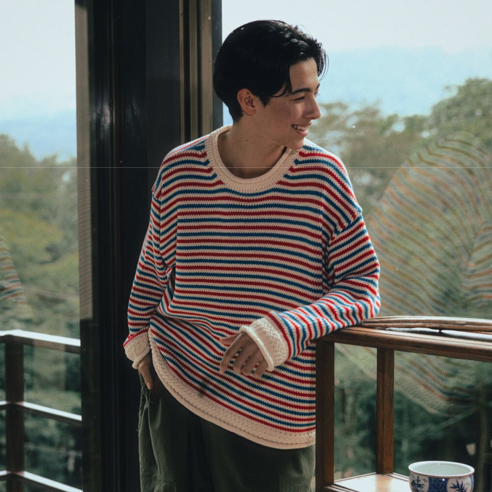 條紋毛衣 Multi Colored Stripe Sweater