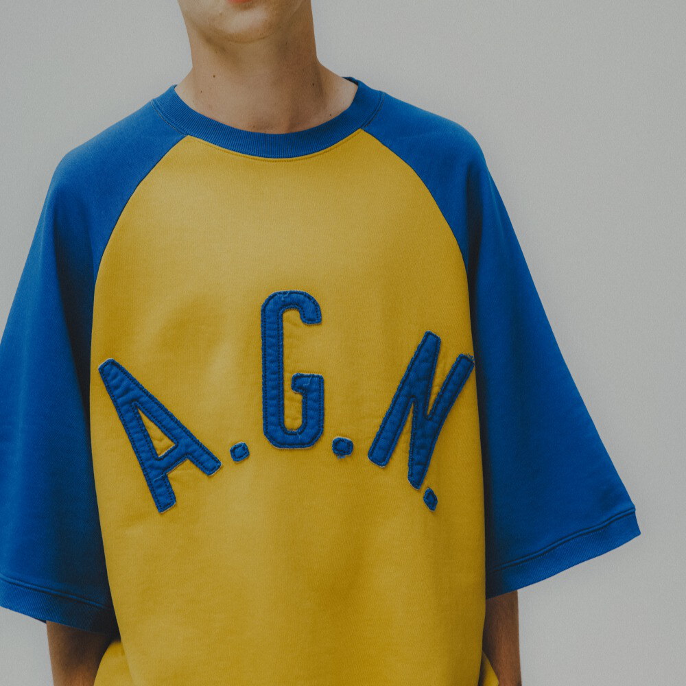 貼布短袖上衣 Applique Raglan Half Sweat Shirt