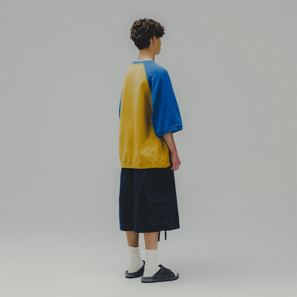 貼布短袖上衣 Applique Raglan Half Sweat Shirt