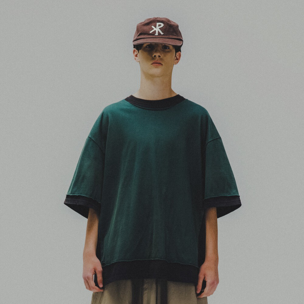 拼接水洗Tee Double Layer Washed Tee