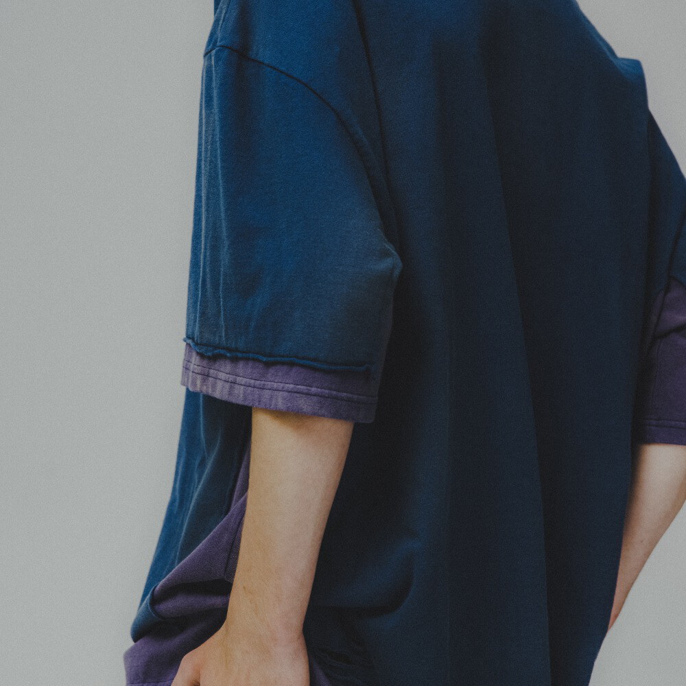 拼接水洗Tee Double Layer Washed Tee