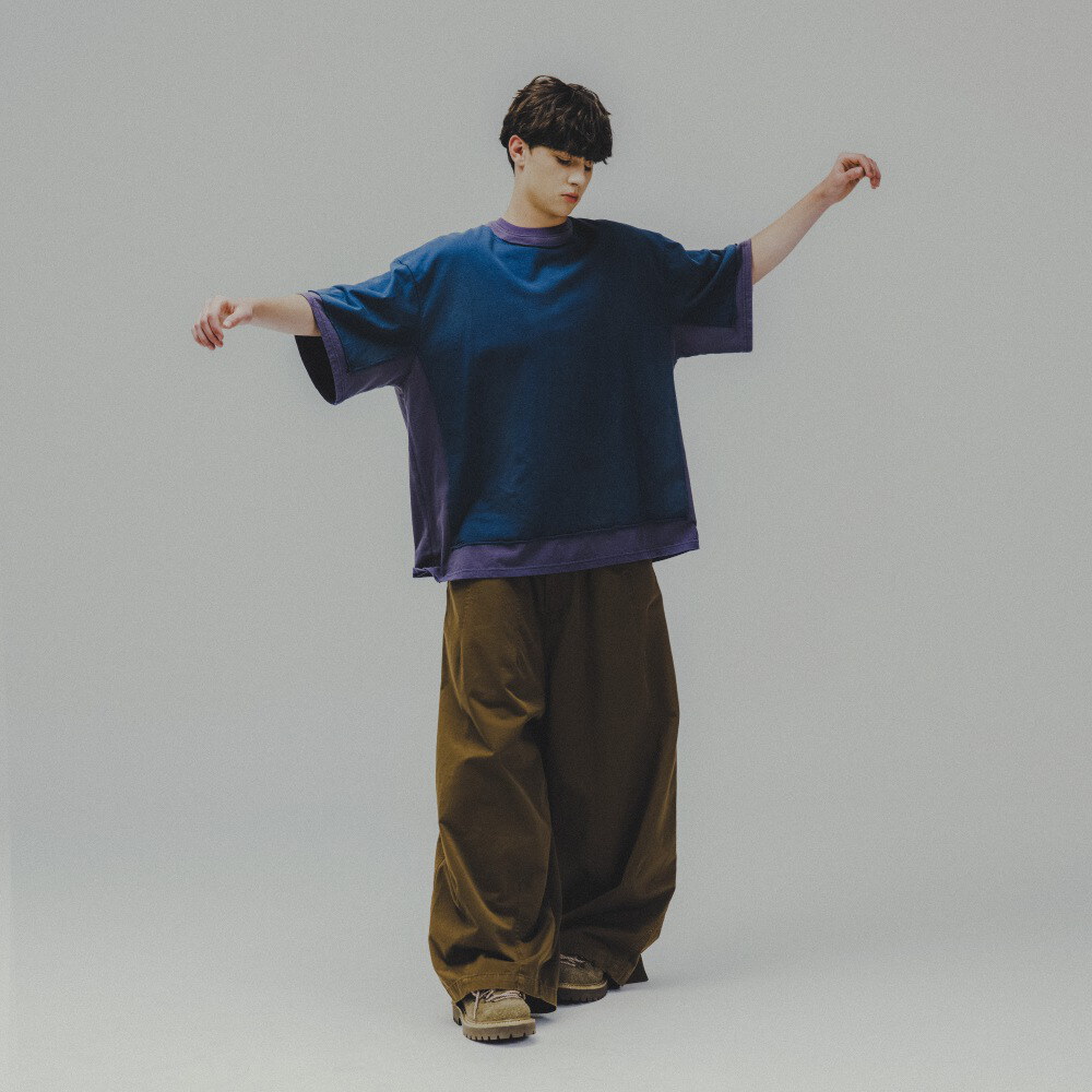 拼接水洗Tee Double Layer Washed Tee