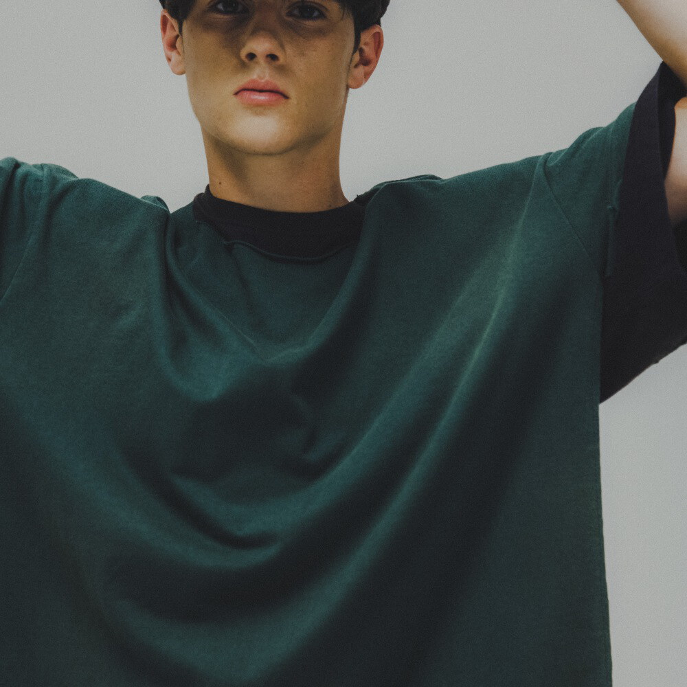 拼接水洗Tee Double Layer Washed Tee