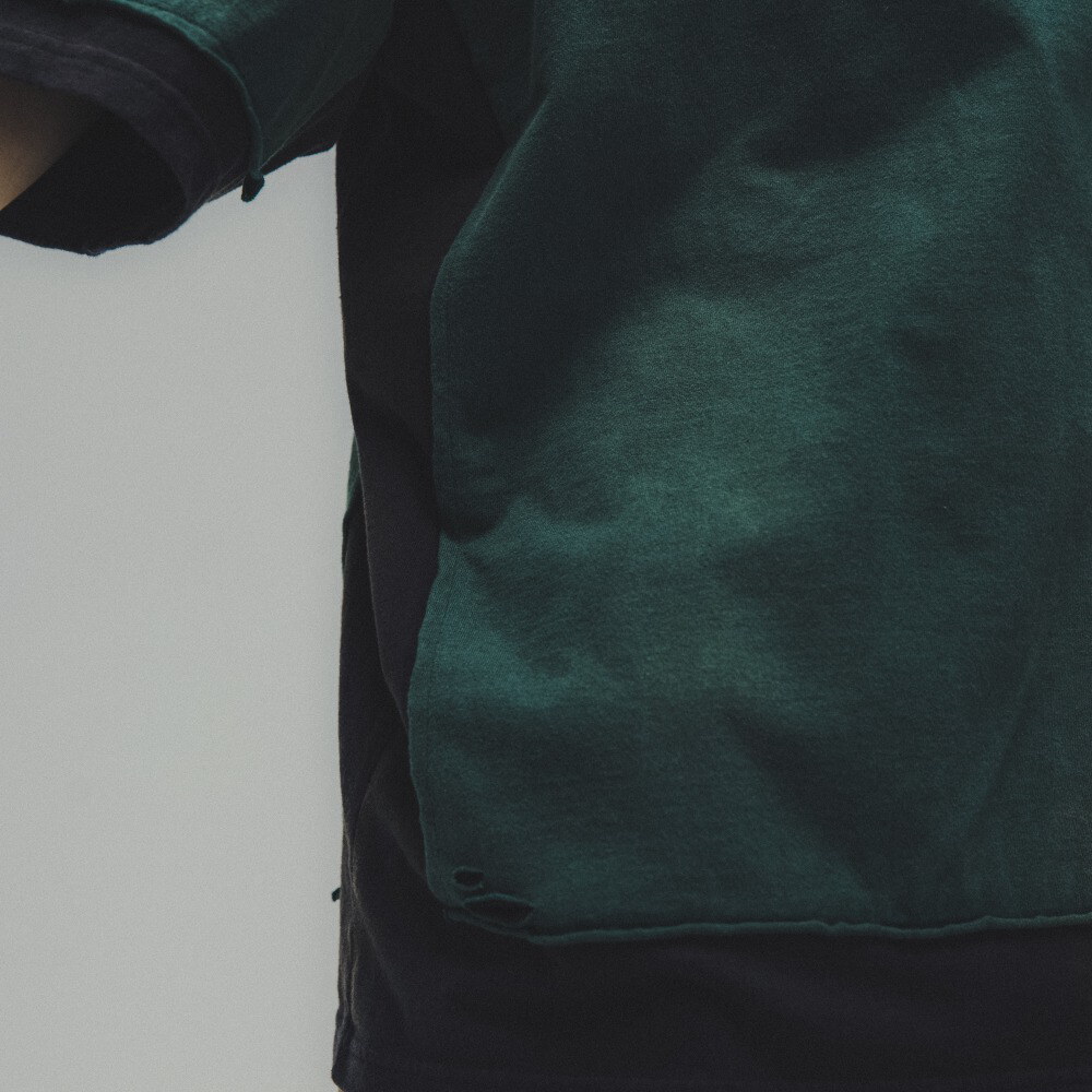 拼接水洗Tee Double Layer Washed Tee