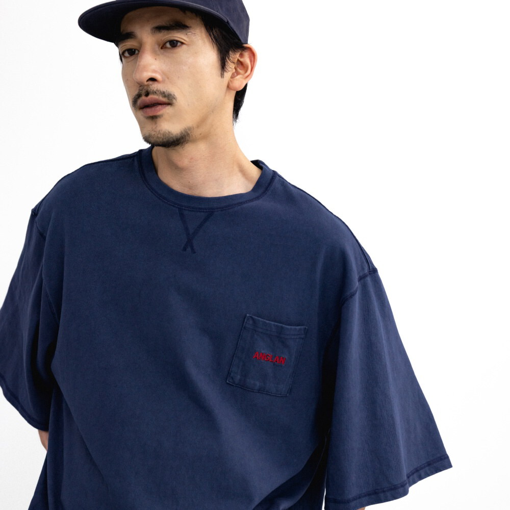 水洗刺繡口袋T Washed Embroidered Pocket Tee
