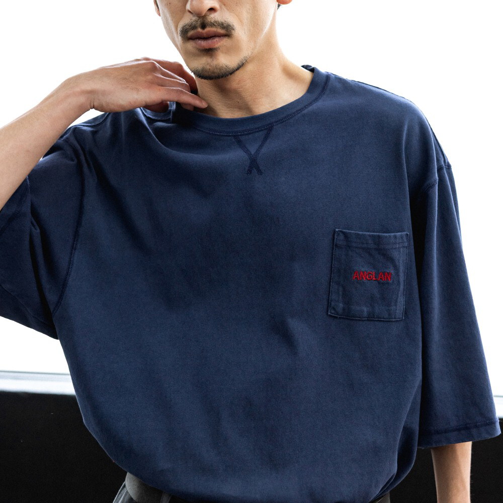 水洗刺繡口袋T Washed Embroidered Pocket Tee