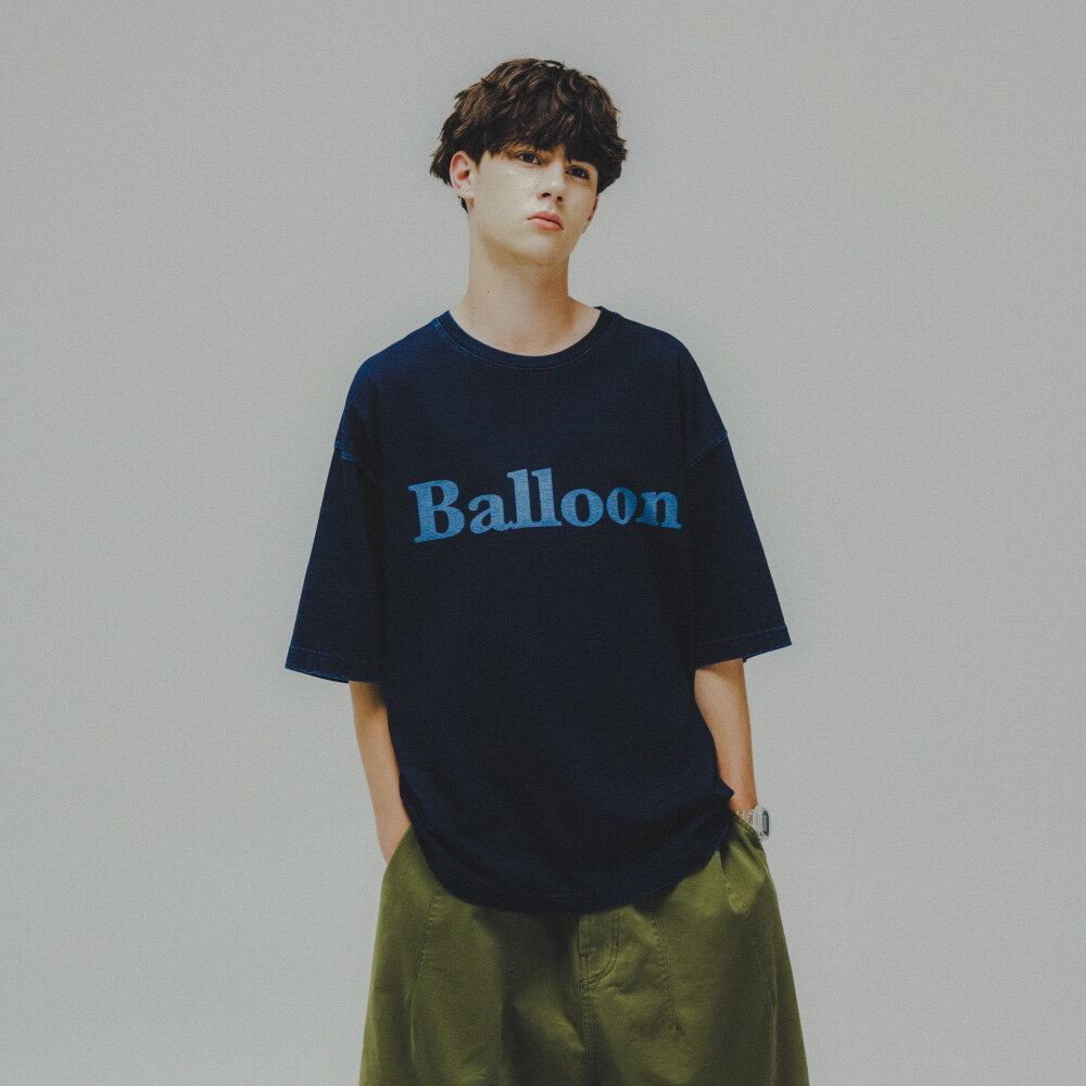 牛仔短Tee Balloon Denim Tee