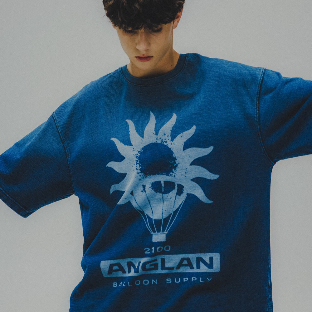 太陽圖案短Tee Graphic Denim Tee