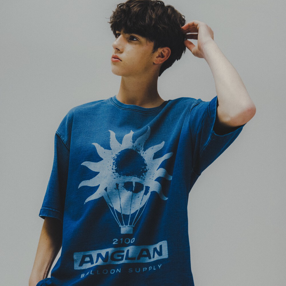 太陽圖案短Tee Graphic Denim Tee