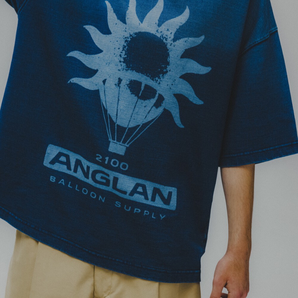 太陽圖案短Tee Graphic Denim Tee