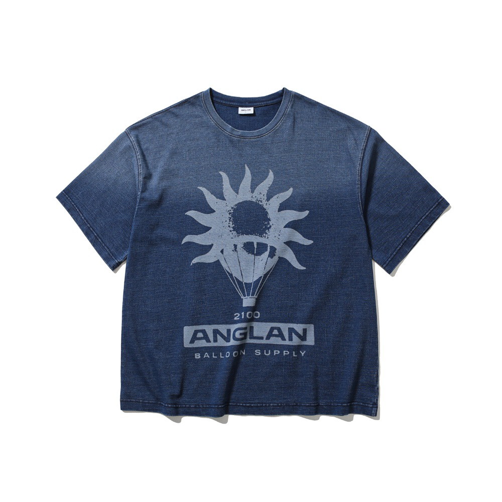 太陽圖案短Tee Graphic Denim Tee