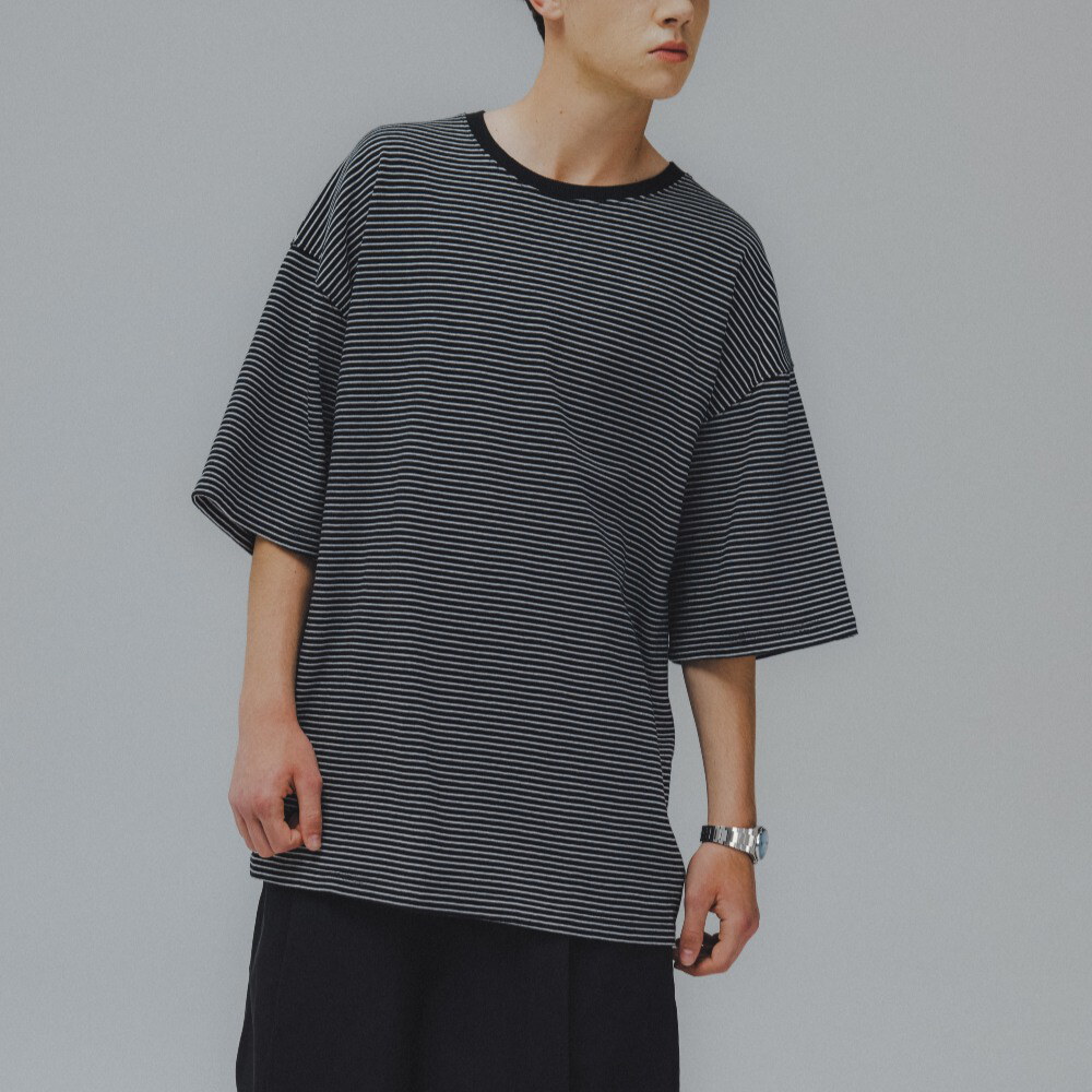 寬鬆條紋短Tee Essential Layer Half Tee