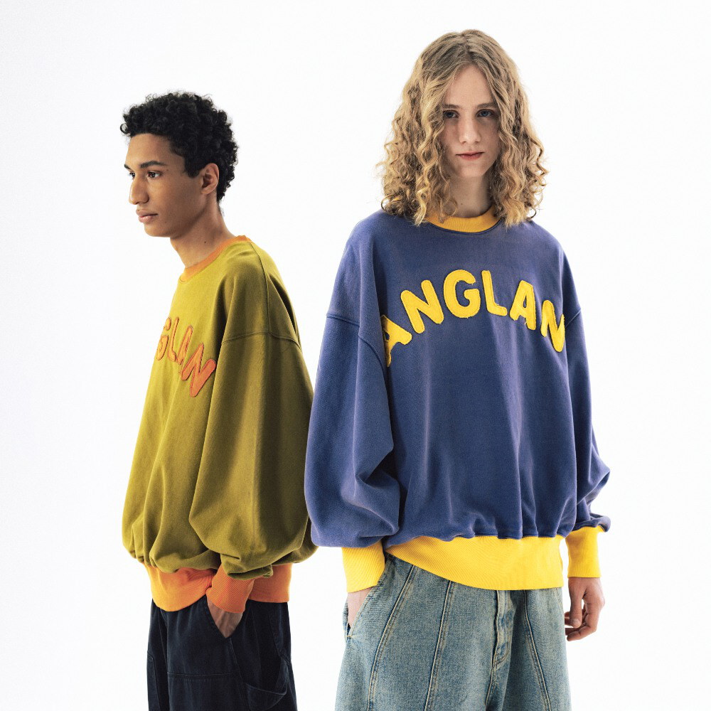 水洗大學Tee Applique Washed Sweat Shirt