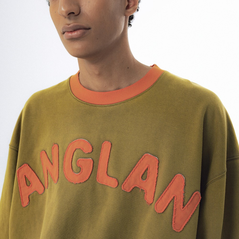 水洗大學Tee Applique Washed Sweat Shirt