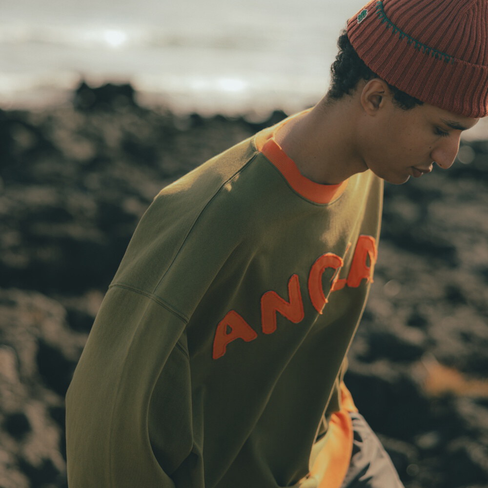 水洗大學Tee Applique Washed Sweat Shirt
