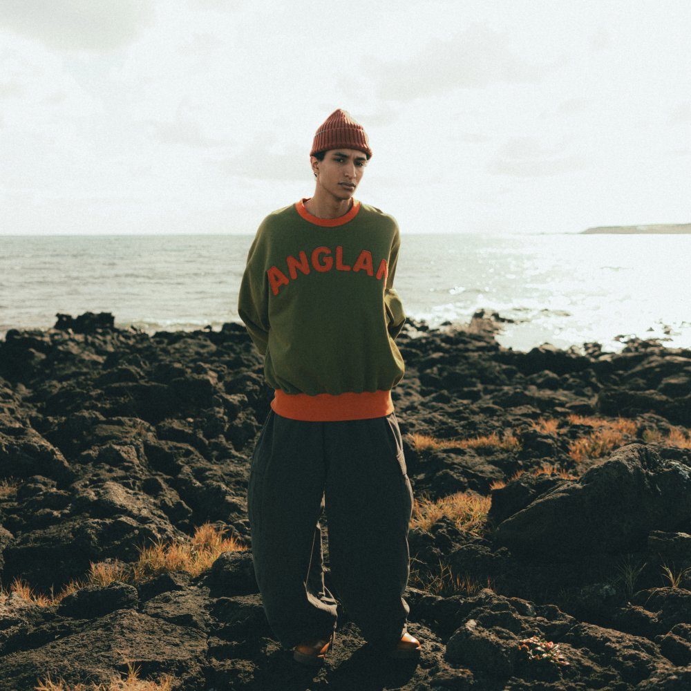 水洗大學Tee Applique Washed Sweat Shirt
