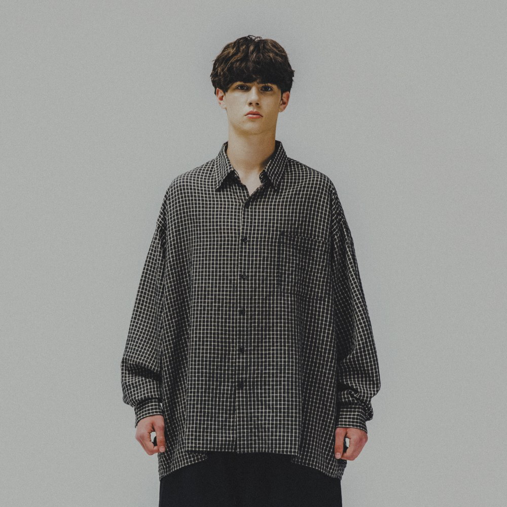 格紋口袋襯衫 Check Pocket Big Shirt