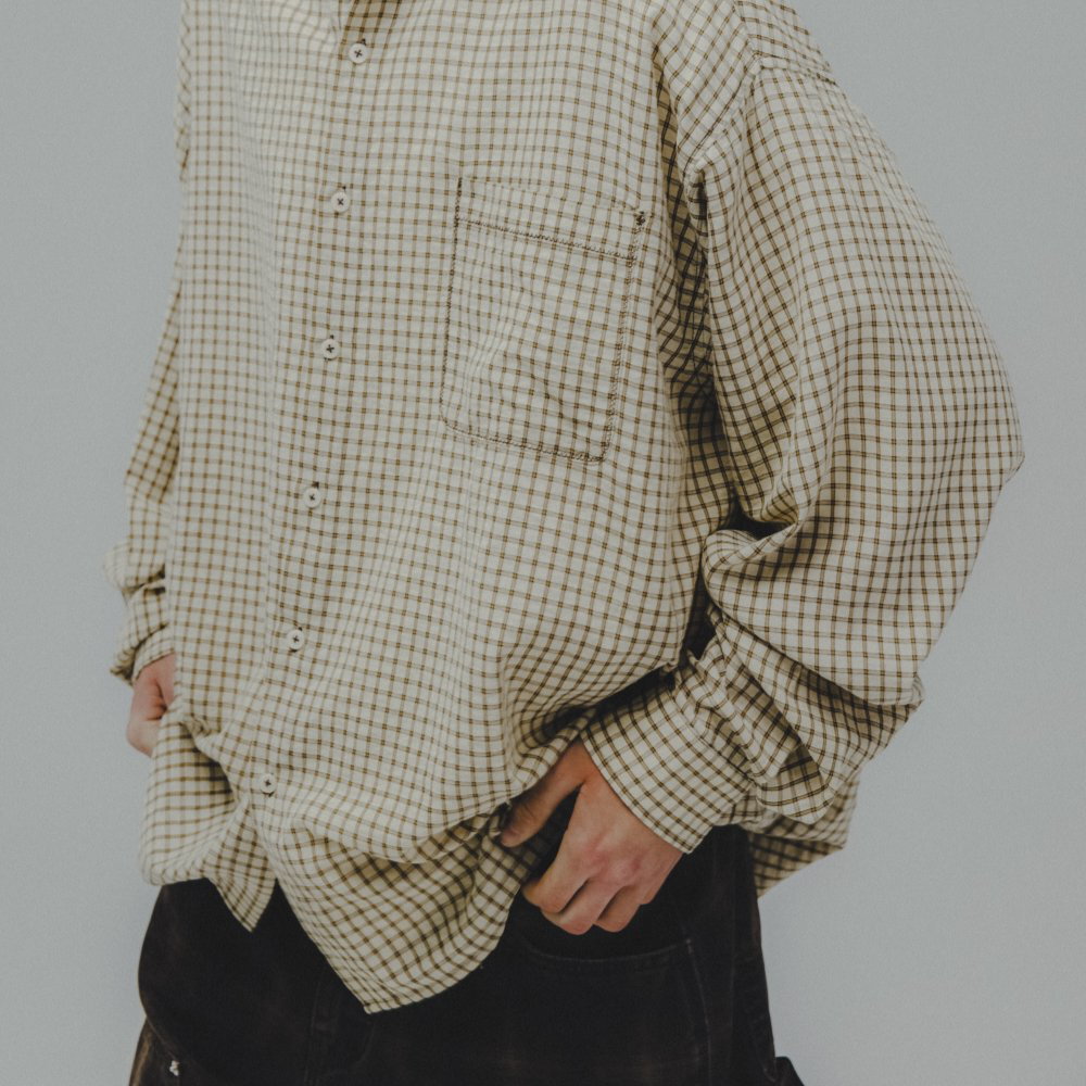 格紋口袋襯衫 Check Pocket Big Shirt