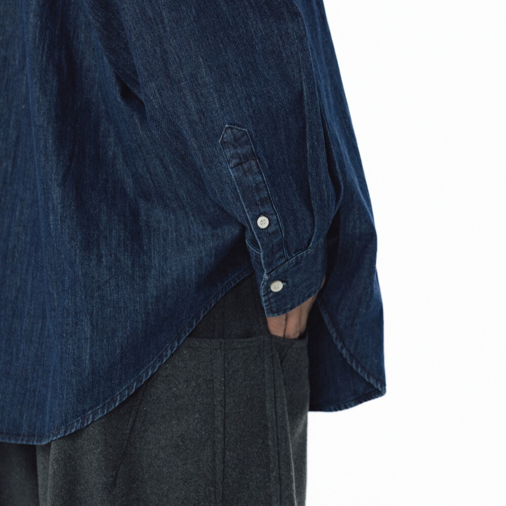 雙釦牛仔襯衫 Double Button Denim Shirt