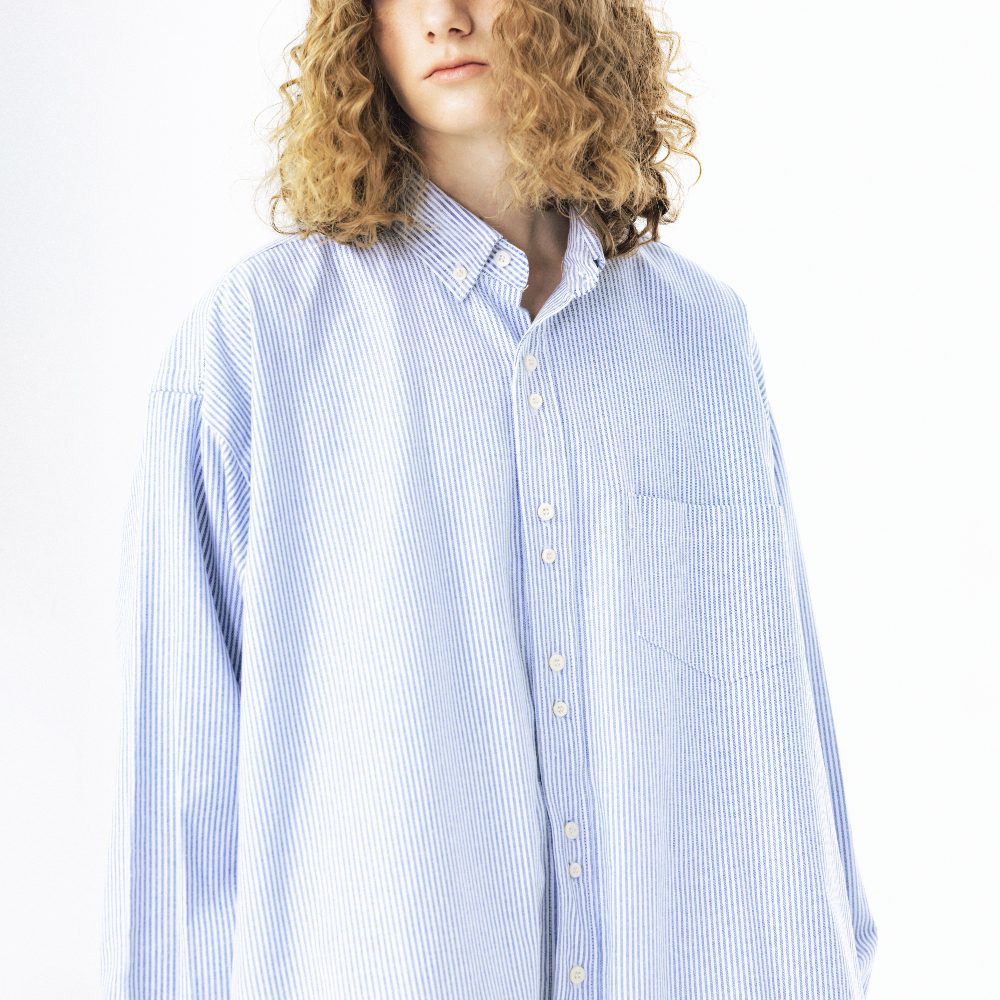 雙釦條紋襯衫 Double Button Striped Shirt