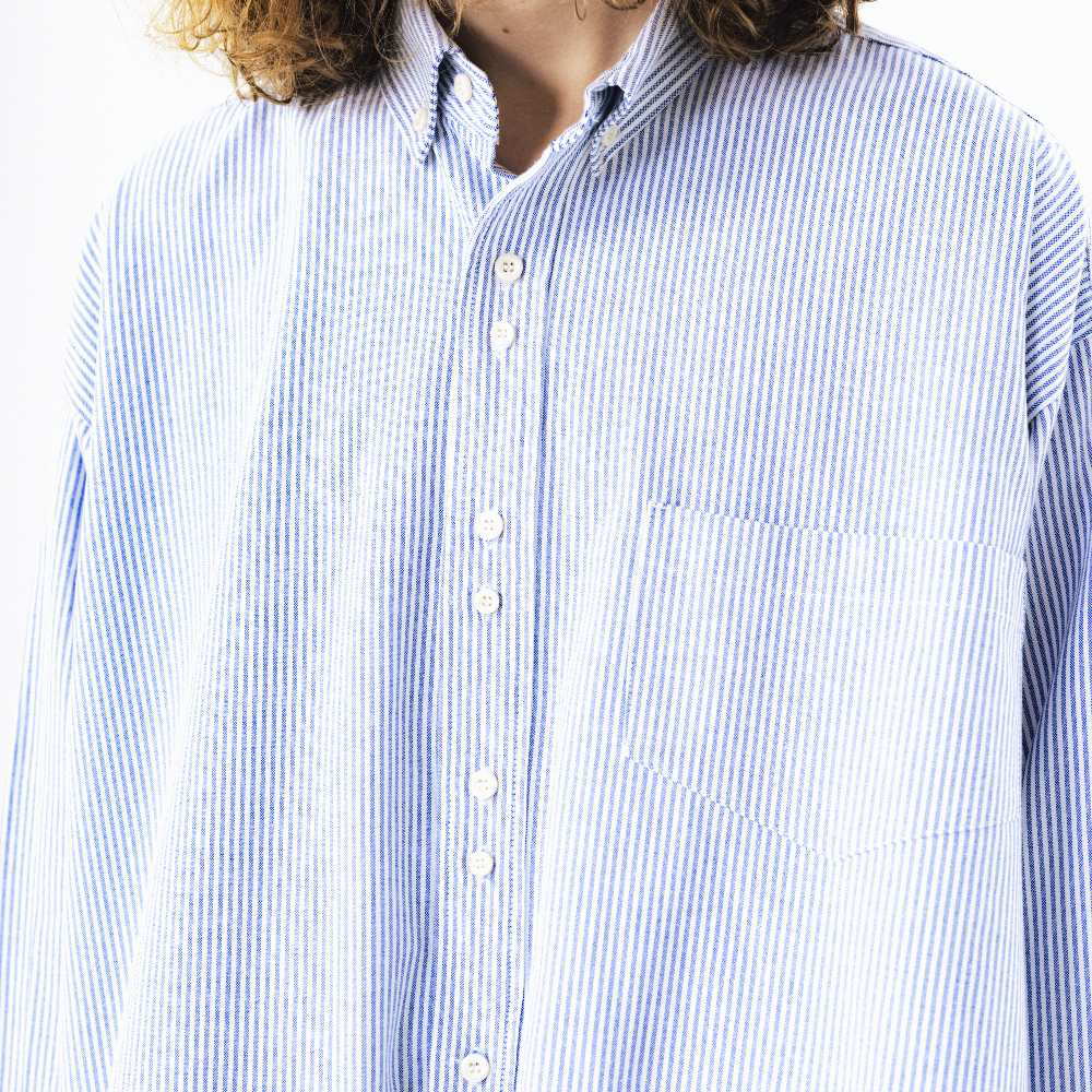 雙釦條紋襯衫 Double Button Striped Shirt