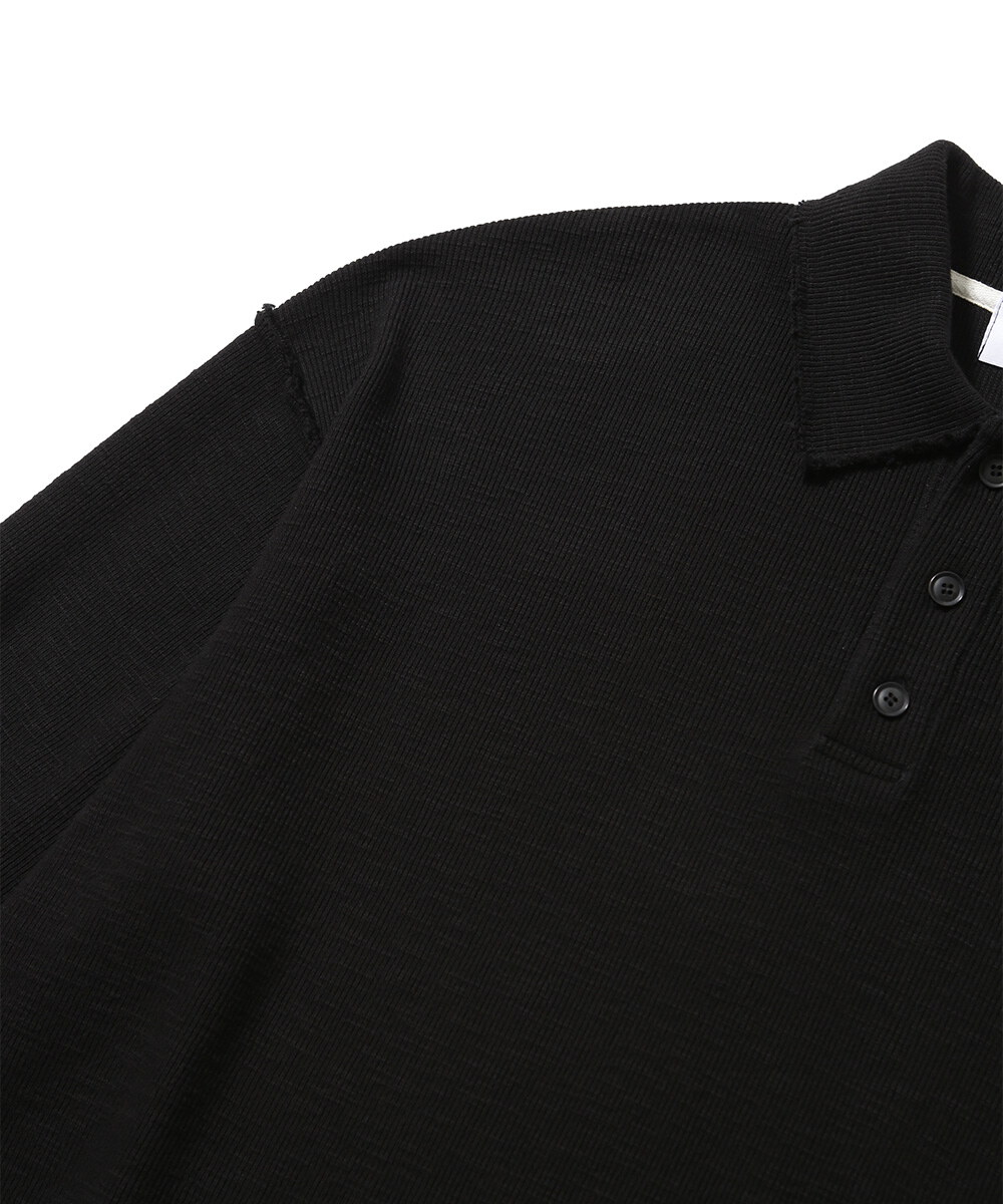 針織上衣 Big-Collar Waffle Pullover