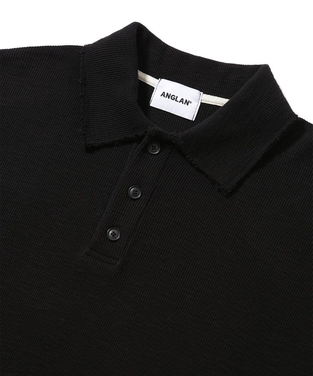 針織上衣 Big-Collar Waffle Pullover