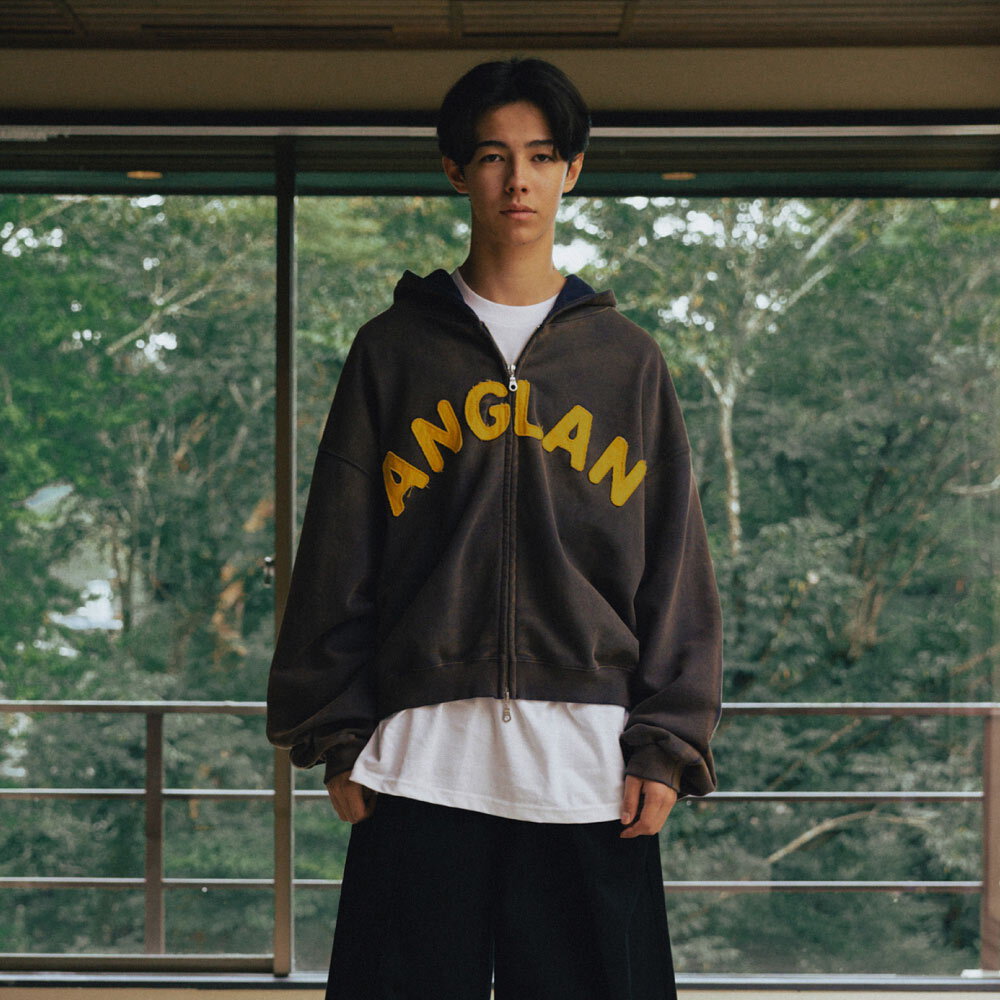 連帽外套 Applique Zip Up Washed Hoodie