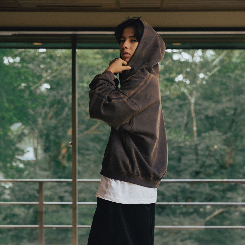 連帽外套 Applique Zip Up Washed Hoodie